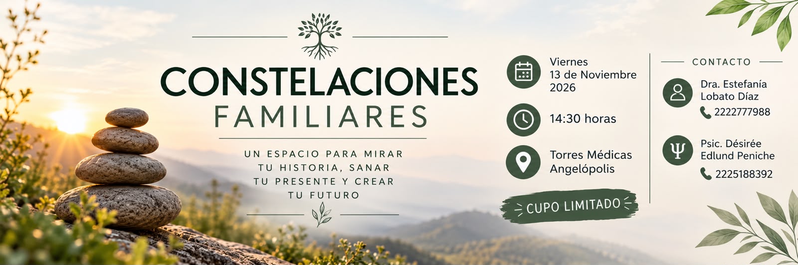 Banner del taller: Constelaciones Familiares Test